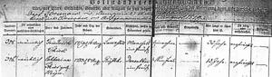 Two entries from Mecklenburg 1819 census