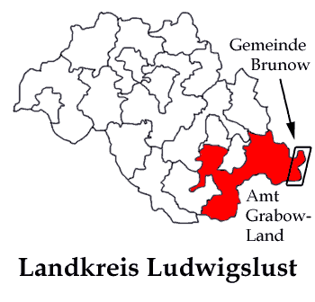 Outline Map of Amts in Landkreis Ludwigslust
