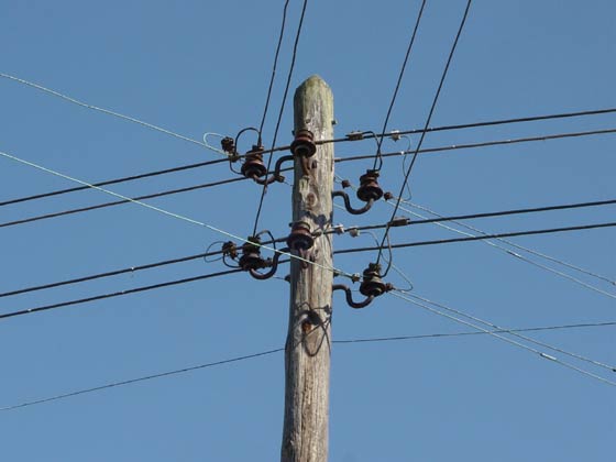 Picture of electrical power pole